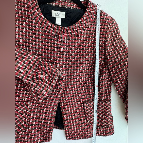 Ann Taylor LOFT Wool Plaid Jacket Size 10 - Picture 5 of 7